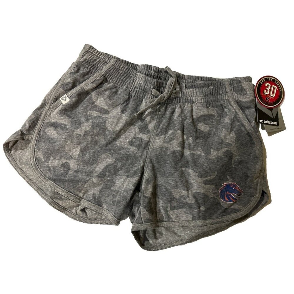 NEW Boise State Shorts Women's M Comfy BSU Broncos Colosseum Gray Camo